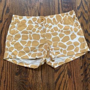J Crew animal print chino shorts